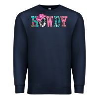 Navy valentines day howdy and heart gift Premium Sweatshirt - AdoDesignShop