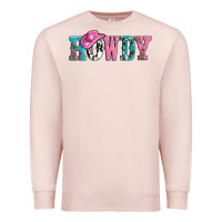 Pale Pink valentines day howdy and heart gift Premium Sweatshirt - AdoDesignShop