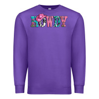 Purple valentines day howdy and heart gift Premium Sweatshirt - AdoDesignShop