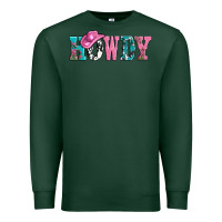 Sports Green valentines day howdy and heart gift Premium Sweatshirt - AdoDesignShop