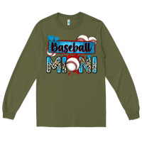 Army Green baseball mini with leopard Long Sleeve Tee - Zillion Design Studio