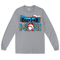 Heather Grey baseball mini with leopard Long Sleeve Tee - Zillion Design Studio