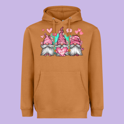 Valentines Day Gnomes Heavyweight Hoodie Designed By Jasminsmagicworld