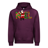 Mauve Wine Noel Santa Urban Hoodie - NancyCooperArtShop