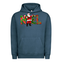 Pigment Midnight Navy Noel Santa Urban Hoodie - NancyCooperArtShop