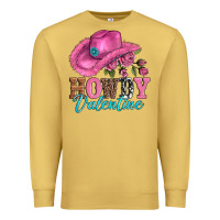 Antique Gold valentines day cowgirl hat and howdy Premium Sweatshirt - AdoDesignShop
