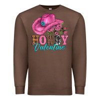 Chestnut valentines day cowgirl hat and howdy Premium Sweatshirt - AdoDesignShop