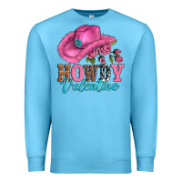 Ocean Blue valentines day cowgirl hat and howdy Premium Sweatshirt - AdoDesignShop