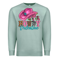 Seafoam valentines day cowgirl hat and howdy Premium Sweatshirt - AdoDesignShop
