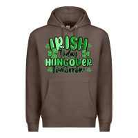 Coffee irish today hungover tomorrow Premium Hoodie - MaliasSmallBusiness