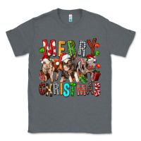 Charcoal Heather Merry christmas pigs Classic Tee - FaDigitalArtStudio