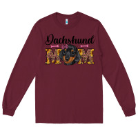 Burgundy western dachshund mom Long Sleeve Tee - RanaPortraitStore