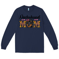 Navy western dachshund mom Long Sleeve Tee - RanaPortraitStore