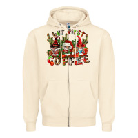Sandshell but first coffee Zipper Hoodie - FaDigitalArtStudio