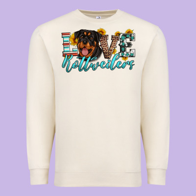 Love Rottweilers Premium Sweatshirt Designed By Artiststas