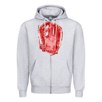 Heather Grey Catchers Mitt Fa Element Zipper Hoodie - FaDigitalArtStudio