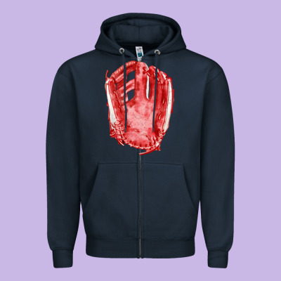 Catchers Mitt Fa Element Zipper Hoodie Designed By Fadigitalartstudio