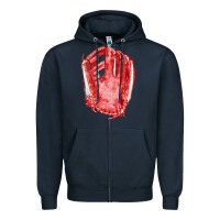 Navy Catchers Mitt Fa Element Zipper Hoodie - FaDigitalArtStudio