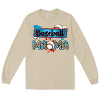 Mushroom baseball mama with leopard Long Sleeve Tee - Zillion Design Studio