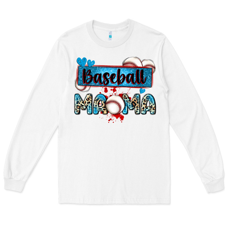 Baseball Mama With Leopard Long Sleeve Tee by Zillion Design Studio | Teevron