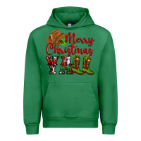 Emerald Merry Christmas Y'all Cowboy Urban Hoodie - MaliasSmallBusiness
