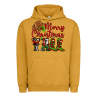 Pigment Peanut Butter Merry Christmas Y'all Cowboy Urban Hoodie - MaliasSmallBusiness