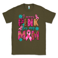 Army Green I Wear Pink For My Mom with Butterfly Classic Tee - texasbilliewilder