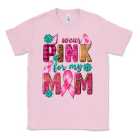 Bubblegum Pink I Wear Pink For My Mom with Butterfly Classic Tee - texasbilliewilder