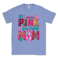 Colony Blue I Wear Pink For My Mom with Butterfly Classic Tee - texasbilliewilder
