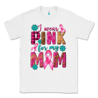 White I Wear Pink For My Mom with Butterfly Classic Tee - texasbilliewilder