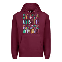 Burgundy some things are better left unsaid but i'm probabl Premium Hoodie - MaliasSmallBusiness
