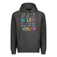 Charcoal Heather some things are better left unsaid but i'm probabl Premium Hoodie - MaliasSmallBusiness