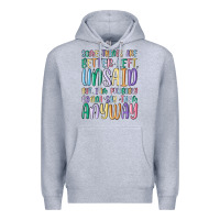 Heather Grey some things are better left unsaid but i'm probabl Premium Hoodie - MaliasSmallBusiness