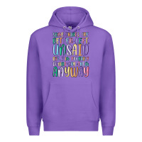Purple some things are better left unsaid but i'm probabl Premium Hoodie - MaliasSmallBusiness
