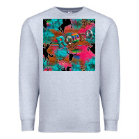 Heather Grey western rodeo seamless Premium Sweatshirt - Artiststas
