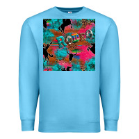 Ocean Blue western rodeo seamless Premium Sweatshirt - Artiststas