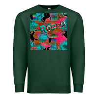 Sports Green western rodeo seamless Premium Sweatshirt - Artiststas