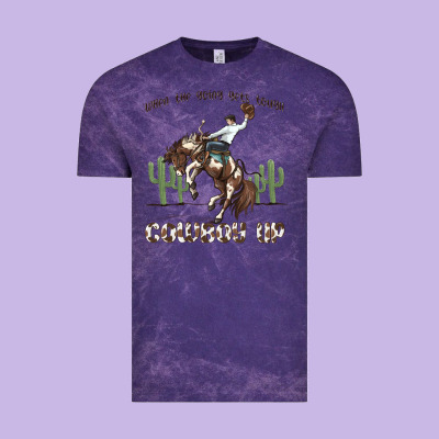 Vintage Tee when the going gets tough cowboy up