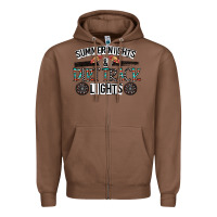 Chestnut summer night & dirt track lights Zipper Hoodie - CowhideDigitalArt