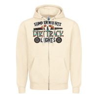 Sandshell summer night & dirt track lights Zipper Hoodie - CowhideDigitalArt