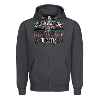 Smoke summer night & dirt track lights Zipper Hoodie - CowhideDigitalArt
