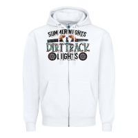 White summer night & dirt track lights Zipper Hoodie - CowhideDigitalArt