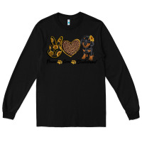 Black peace love dachshund Long Sleeve Tee - RanaPortraitStore