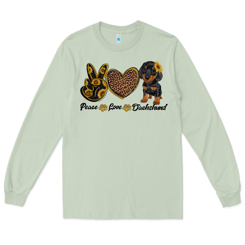 Peace Love Dachshund Long Sleeve Tee by RanaPortraitStore | Teevron
