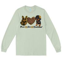 Matcha peace love dachshund Long Sleeve Tee - RanaPortraitStore