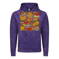 Cloud Purple pumpkin plaid sunflower seamless Vintage Hoodie - AdoDesignShop