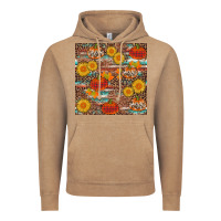 Vintage Coffee pumpkin plaid sunflower seamless Vintage Hoodie - AdoDesignShop