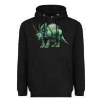Black dinosaur triceratops Heavyweight Hoodie - Artiststas