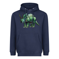 Navy dinosaur triceratops Heavyweight Hoodie - Artiststas