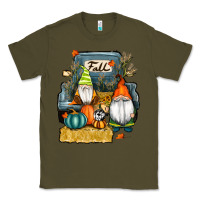 Army Green farm truck autumn gnomes Classic Tee - RanaPortraitStore